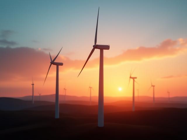 Wind turbines at sunset symbolising UK environmental policy