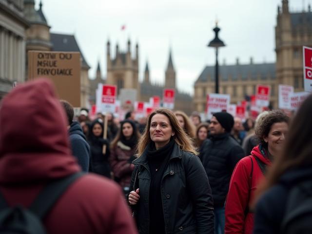 Protesters demanding police reform in London