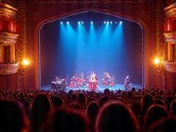 Inside view of a London theatre with a live performance